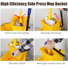 Load image into Gallery viewer, 32L Commercial Mop Bucket Floor Cleaning Trolley Rolling Janitorial Mop Bucket