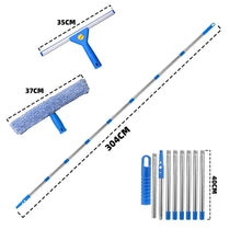 Load image into Gallery viewer, 3.1m Window Squeegee Cleaner Tool Kit for High Windows Shower Glass Car