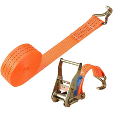 Load image into Gallery viewer, heavy duty ratchet tie down strap with double J hooks