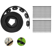 Load image into Gallery viewer, 10cm x 10m Lawn Garden Edging Kit Flexible Durable Border Paver