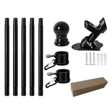Load image into Gallery viewer, 1.9M Telescopic Flag Pole Kit – 5 Section with 2-Angle Mounting Bracket