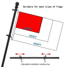 Load image into Gallery viewer, 1.9M Telescopic Flag Pole Kit – 5 Section with 2-Angle Mounting Bracket