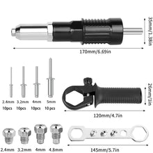 Load image into Gallery viewer, Electric Rivet Gun Adapter Kit Cordless Drill Nut Riveter Insert Wrench Kit
