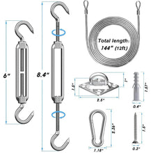 Load image into Gallery viewer, 84 pcs Stainless Steel Sun Shade Sail Accessory Wall Mounting Hardware Kit
