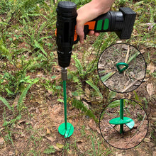 Load image into Gallery viewer, 4 Pcs 18&quot; Long Green Ground Anchor Heavy Duty Anchor Hook Solid Steel Shaft
