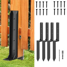 Load image into Gallery viewer, 4 Pcs Fence Post Repair Kit Heavy Duty Fence Posts Anchor