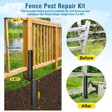 Load image into Gallery viewer, 4 Pcs Fence Post Repair Kit Heavy Duty Fence Posts Anchor