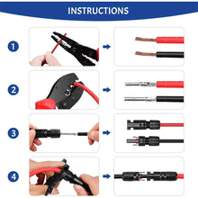 Load image into Gallery viewer, Solar Crimping Tool Kit Cable Connector 6pcs Male Female Solar Connector
