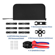 Load image into Gallery viewer, Solar Crimping Tool Kit Cable Connector 6pcs Male Female Solar Connector
