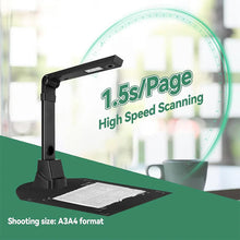Load image into Gallery viewer, Foldable HD Document Camera Scanner 16MP A3 &amp; A4 Scanning Size LED Light