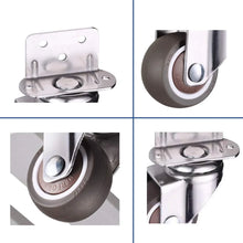 Load image into Gallery viewer, 4pcs 2 inch L-shape rubber caster wheels for furniture