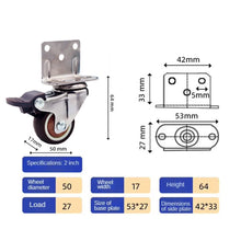 Load image into Gallery viewer, 4pcs 2 inch L-shape rubber caster wheels for furniture