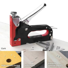 Load image into Gallery viewer, 3-in-1 Nailer Stapler Gun Set With 1200 Staples Manual DIY Nailer Tool Kit