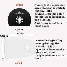 Load image into Gallery viewer, 24 Pcs Oscillating Saw Blades High Speed Steel Oscillating Multitool Blades Set
