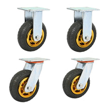 Load image into Gallery viewer, 4pcs 4 Inch 100mm Silent Heavy Duty Rubber Swivel Caster Wheels