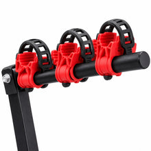 Load image into Gallery viewer, Foldable 3-bike tow ball carrier rack 45kg capacity for 50mm tow ball