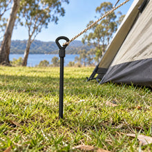 Load image into Gallery viewer, 4 pack 380mm heavy duty spiral ground auger anchors for gazebo tent tie down