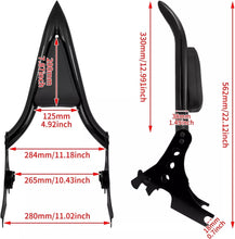 Load image into Gallery viewer, Sissy Bar Detachable Rear Passenger Backrest Pad for Harley Sportster 883 1200
