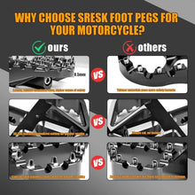 Load image into Gallery viewer, Black Wide Fat Foot Pegs MX Style Floorboard For Harley Dyna Touring Sportster Softail
