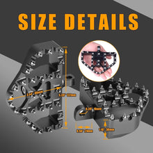 Load image into Gallery viewer, Black Wide Fat Foot Pegs MX Style Floorboard For Harley Dyna Touring Sportster Softail
