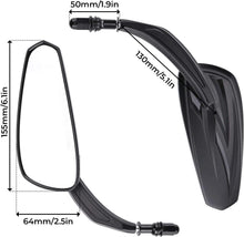 Load image into Gallery viewer, Motorcycle Black Rearview Mirrors For Harley Davidson Dyna Touring Glide Softail
