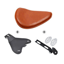 Load image into Gallery viewer, Motorcycle Solo Seat 3&quot;Spring Bracket Base Brown For Harley Chopper Bobber Honda
