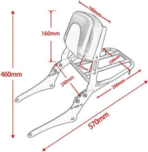 Load image into Gallery viewer, Backrest Sissy Bar +Luggage Rack Pad For Honda Rebel 500 300 CMX500 CMX300 17-22
