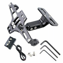 Load image into Gallery viewer, Universal Motorcycle Fender Led License Number Plate Bracket Holder Tidy Tail AU
