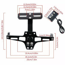 Load image into Gallery viewer, Universal Motorcycle Fender Led License Number Plate Bracket Holder Tidy Tail AU
