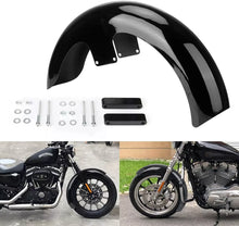 Load image into Gallery viewer, Gloss Black 21&quot; Wrap Front Fender Fit For Harley Baggers Touring Road Glide FLHT
