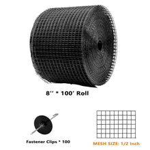 Load image into Gallery viewer, 8 inch x 100ft Solar Panel Bird Guard 100pcs Stainless Steel Fasteners Clips
