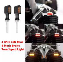 Load image into Gallery viewer, Pair Rear Mini LED E Mark Turn Signal Light For Harley Softail Touring Sportster

