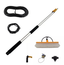 Load image into Gallery viewer, 6M Aluminum Telescopic Window Cleaning Pole With Brush Angle Adaptor Hose
