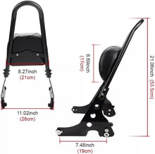 Load image into Gallery viewer, Passenger Backrest Pad Sissy Bar Cushion For Harley Sportster XL 883 1200 04-UP
