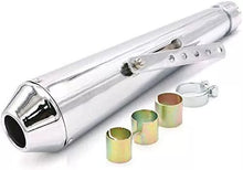 Load image into Gallery viewer, Universal Motorcycle 17.5&quot; Short Exhaust Pipe Muffler Tail Pipe For Cafe Racer
