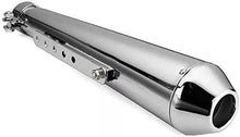 Load image into Gallery viewer, Universal Motorcycle 17.5&quot; Short Exhaust Pipe Muffler Tail Pipe For Cafe Racer
