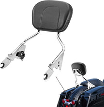 Load image into Gallery viewer, Chrome Sissy Bar Passenger Backrest For Harley Touring CVO Road Glide Custom
