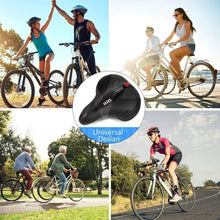 Load image into Gallery viewer, Bicycle Saddle Bike Seat Wide Extra Comfort Soft Cushion Cover Padded Sporty Pad
