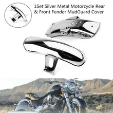 Load image into Gallery viewer, 2×Universal Motorcycle Retro Front &amp; Rear Fender Mud Guard Metal Mudguard Cover
