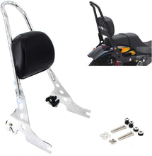 Load image into Gallery viewer, Passenger Backrest Sissy Bar Cushion Pad For Harley Sportster XL883 1200
