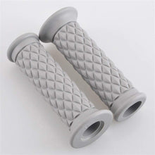 Load image into Gallery viewer, NEW Diamond Motorcycle Cafe Racer Hand Grip Grey 22mm OPEN END
