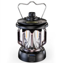 Load image into Gallery viewer, LED Camping Light Portable Retro Lantern USB Rechargeable Waterproof Outdoor
