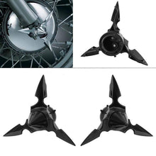 Load image into Gallery viewer, Black Spun Blade Spinning Front Axle Cap Nut Cover For Harley Softail Touring
