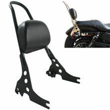 Load image into Gallery viewer, Passenger Backrest Sissy Bar Cushion Pad For Harley Sportster XL883 1200
