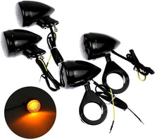 Load image into Gallery viewer, 4x 39mm LED Turn Signal Indicator Light For Harley Bullet black smoke XL
