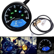 Load image into Gallery viewer, Universal Digital Motorcycle Odometer Speedometer Tachometer Gauge LCD Backlight
