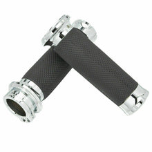 Load image into Gallery viewer, 1&quot; 25mm Chrome Handlebar Hand Grips Fit For Harley Sportster Dyna Softail Fatboy
