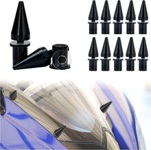 Load image into Gallery viewer, Aluminum Spike Motorcycle Fairing Bolts Windscreen Bolts Windshield Screws Black
