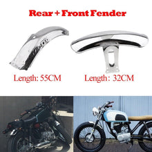 Load image into Gallery viewer, 2×Universal Motorcycle Retro Front &amp; Rear Fender Mud Guard Metal Mudguard Cover
