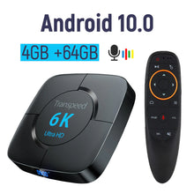 Load image into Gallery viewer, 6K 4GB+64G TV Box Voice Assistant 6K 3D Wifi 2.4G&amp;5.8G Media player
